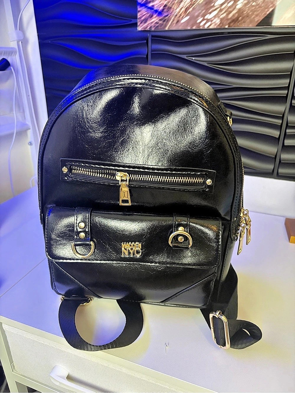 Madden NYC Multi-Pocket Dome Backpack Black